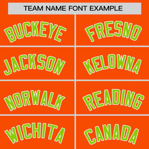 Custom Orange Neon Green Personalized Raglan Sleeves Design Authentic Baseball Jersey