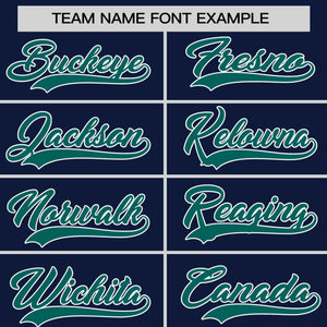 Custom Navy Aqua Personalized Raglan Sleeves Design Authentic Baseball Jersey