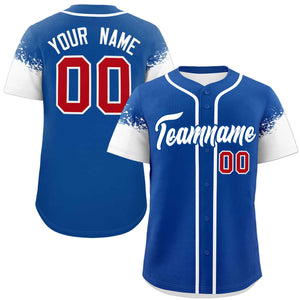 Custom Royal White Personalized Raglan Sleeves Design Authentic Baseball Jersey