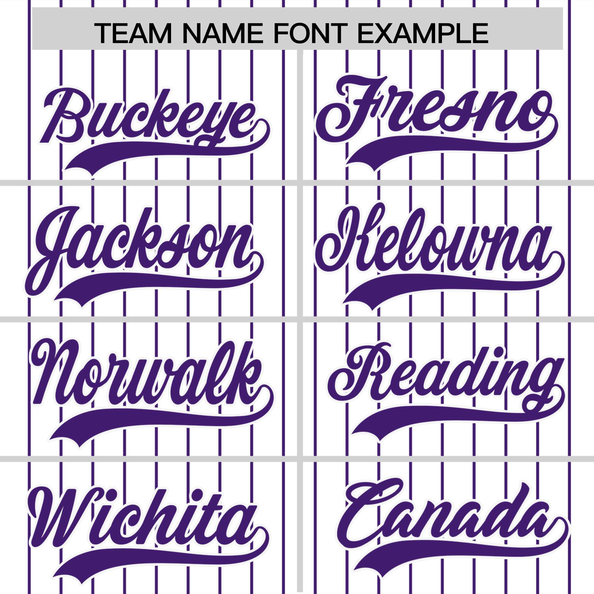 Custom White Purple Pinstripe Personalized Two-Tone Authentic Baseball Jersey