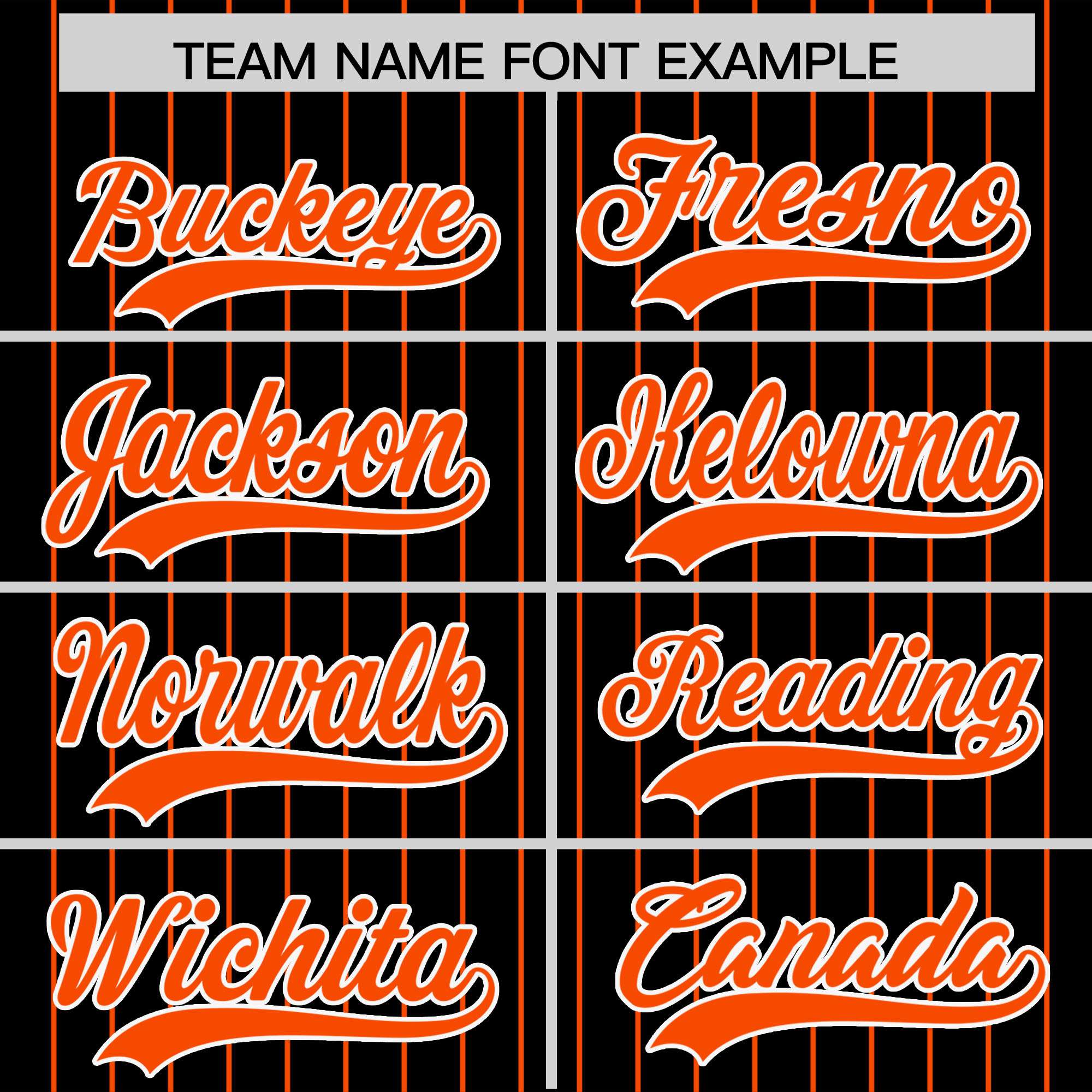 Custom Black Orange Pinstripe Personalized Two-Tone Authentic Baseball Jersey