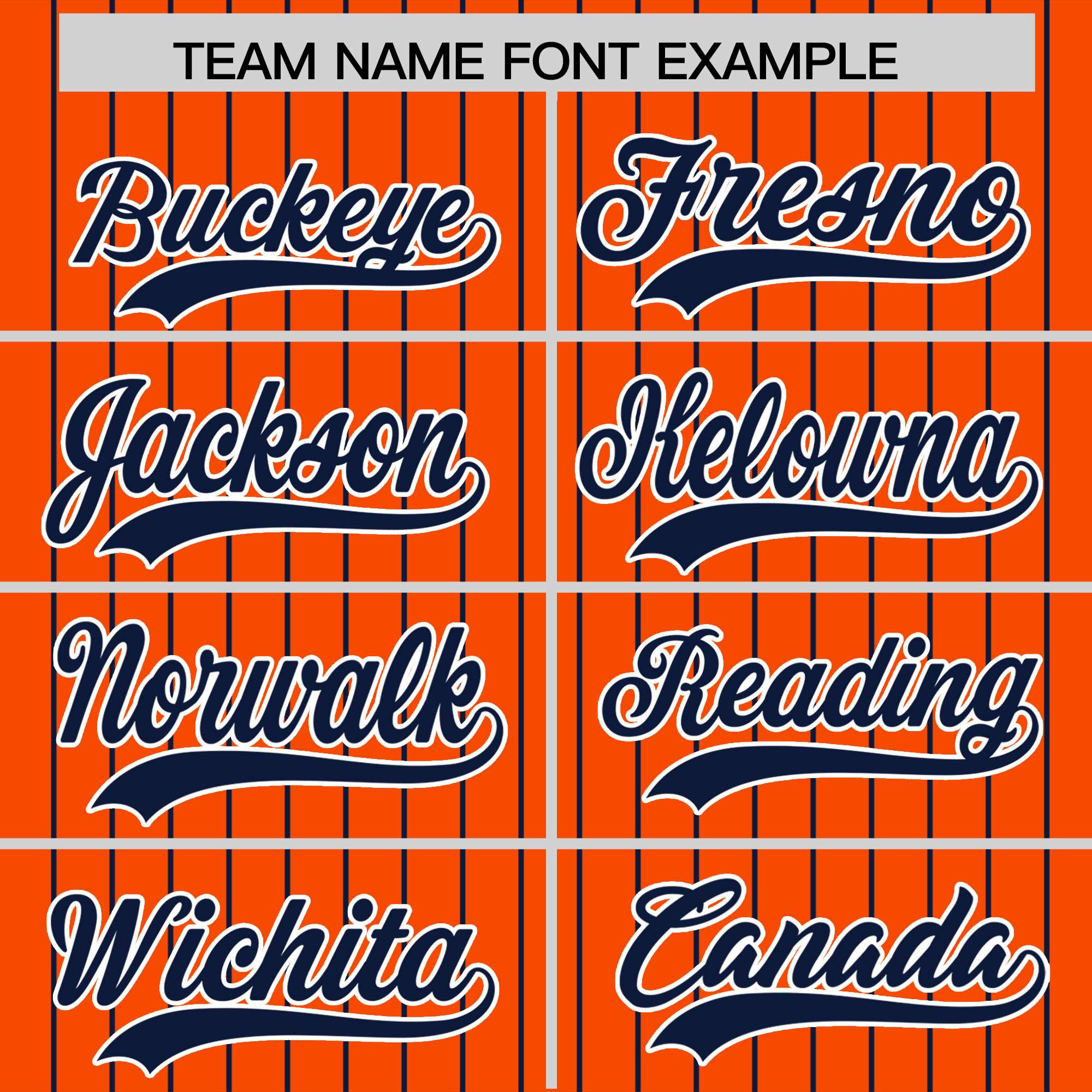 Custom Orange Navy Pinstripe Personalized Two-Tone Authentic Baseball Jersey