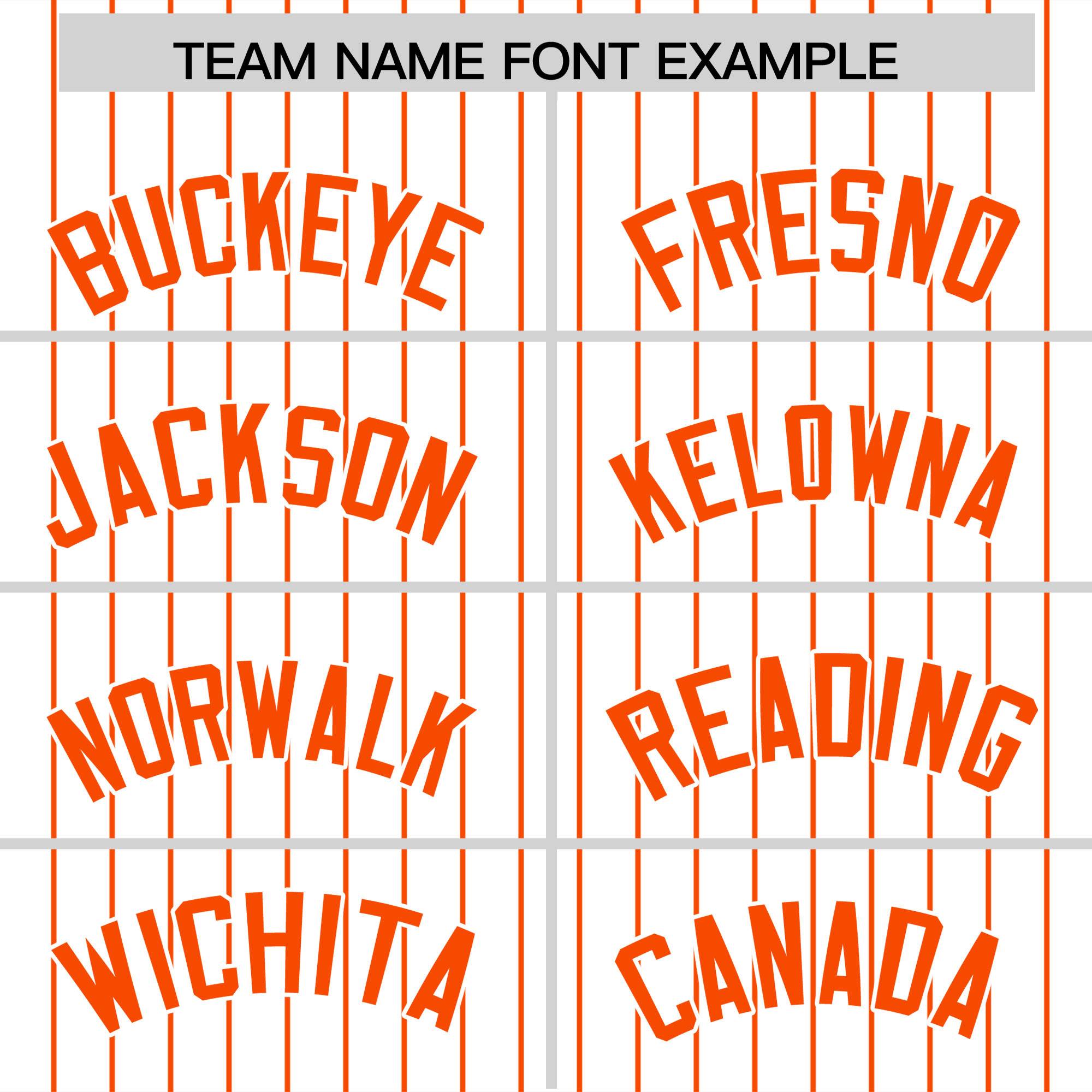 Custom White Orange Pinstripe Personalized Two-Tone Authentic Baseball Jersey