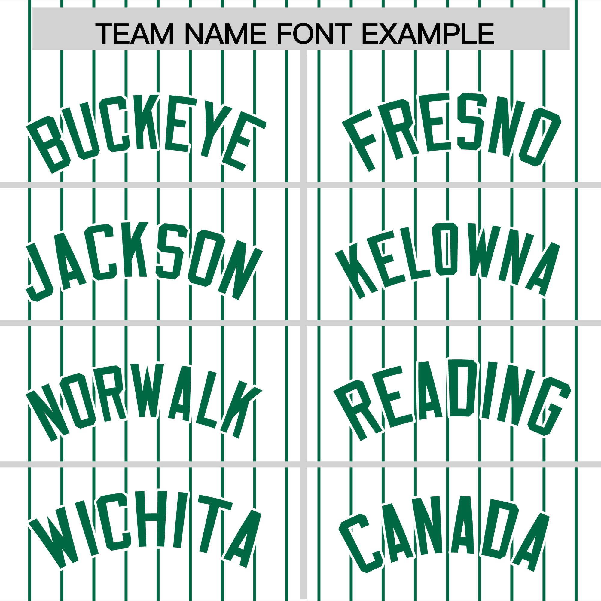 Custom White Kelly Green Pinstripe Personalized Two-Tone Authentic Baseball Jersey