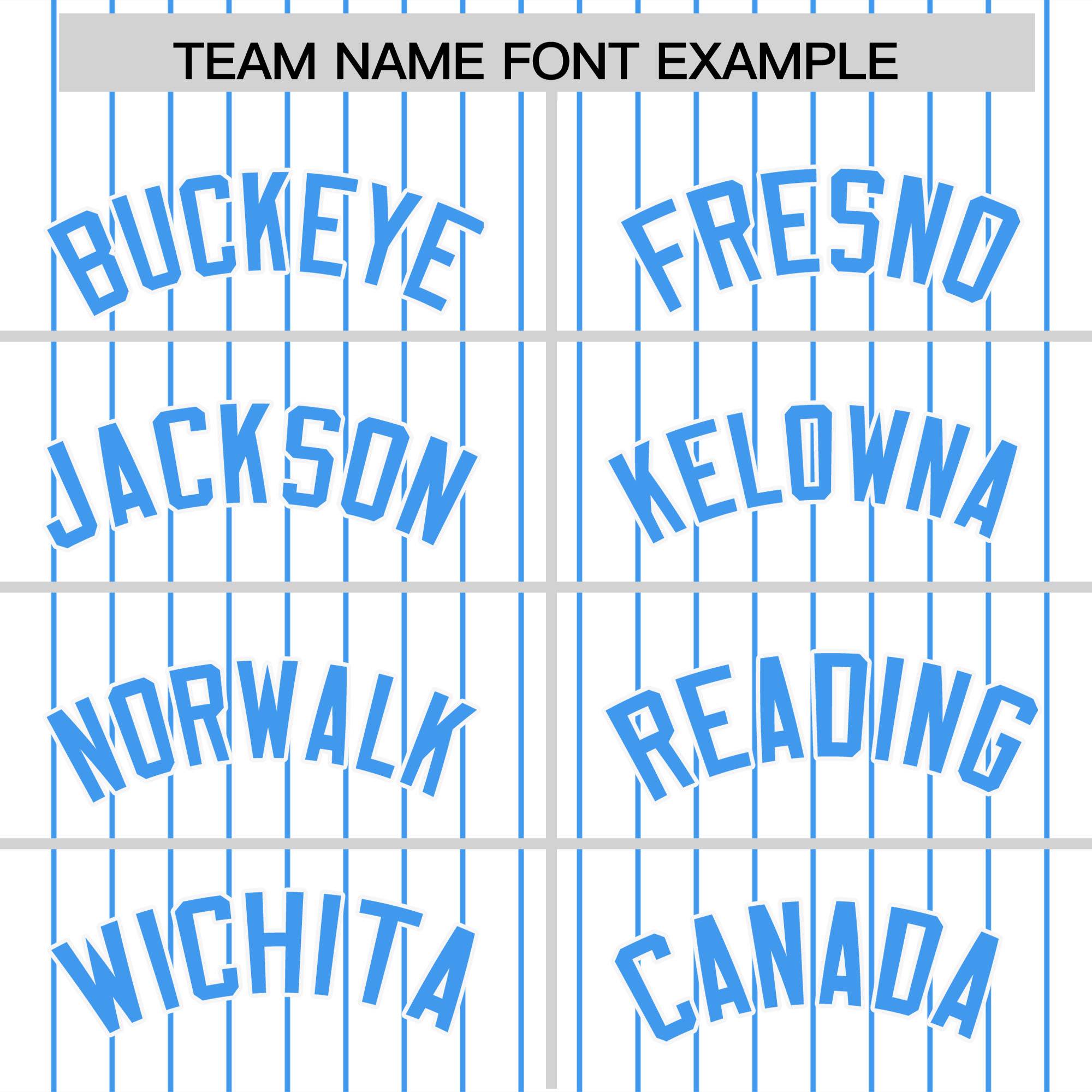 Custom White Powder Blue Pinstripe Personalized Two-Tone Authentic Baseball Jersey