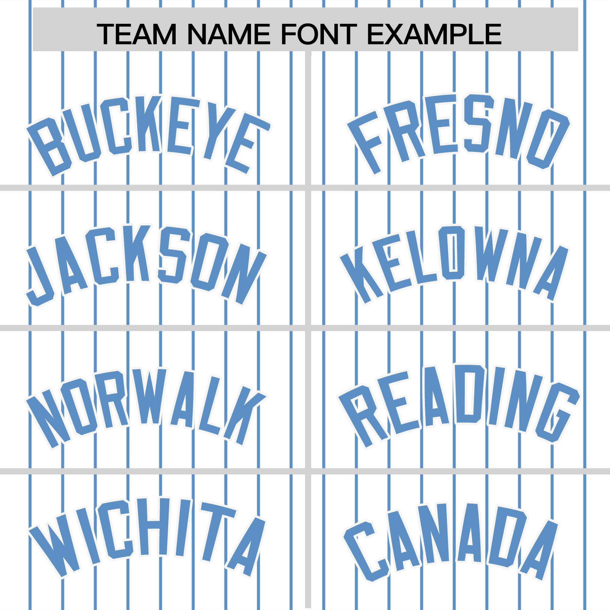 Custom White Light Blue Pinstripe Personalized Two-Tone Authentic Baseball Jersey