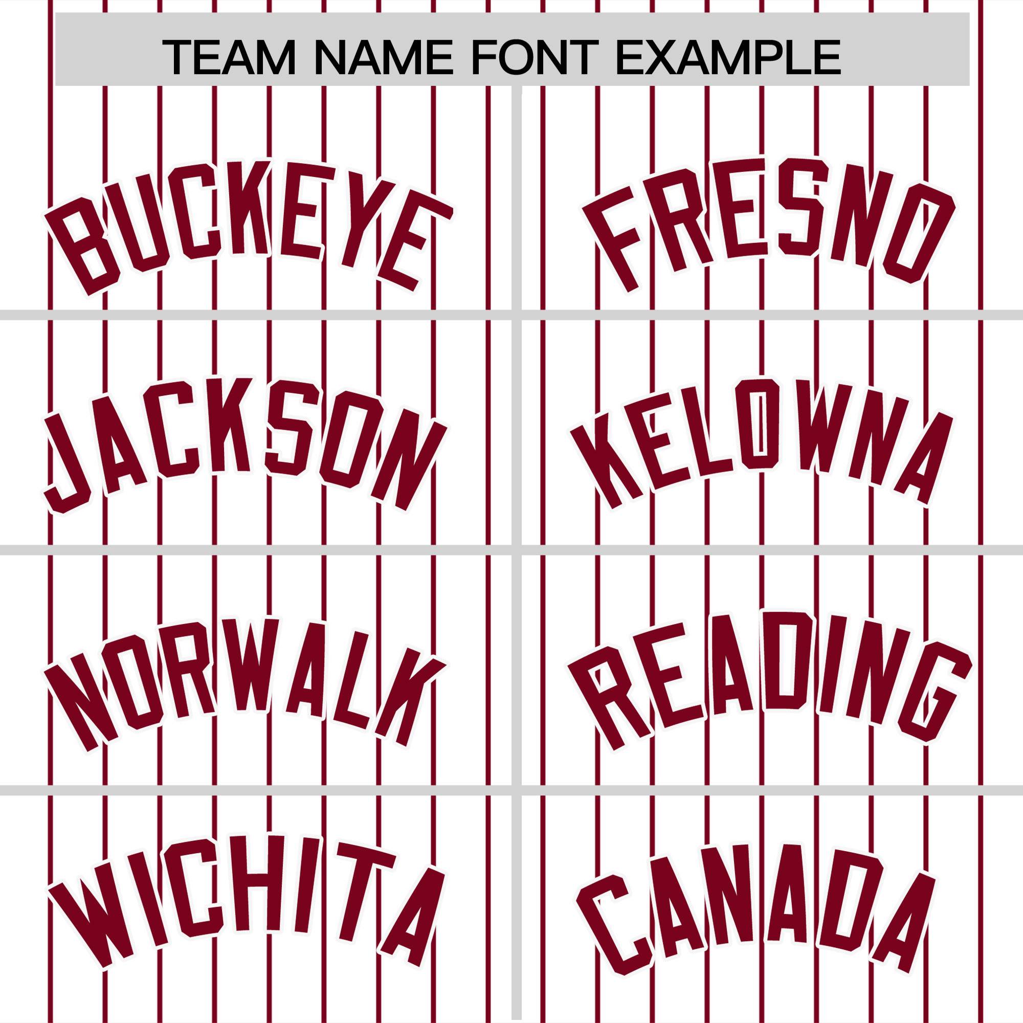 Custom White Crimson Pinstripe Personalized Two-Tone Authentic Baseball Jersey