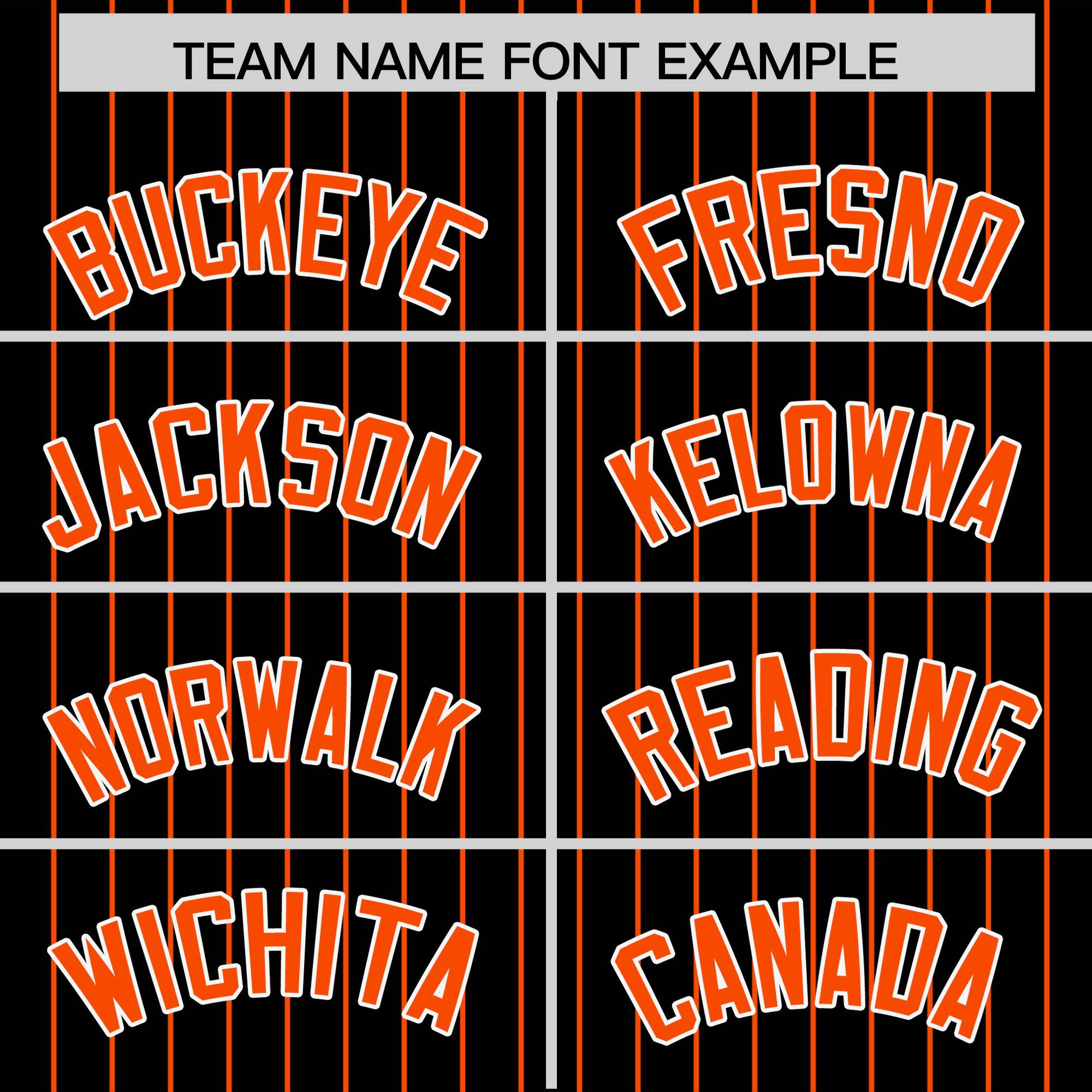 Custom Black Orange Pinstripe Personalized Two-Tone Authentic Baseball Jersey