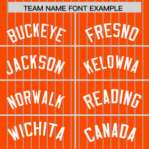 Custom Orange Gray Pinstripe Personalized Two-Tone Authentic Baseball Jersey