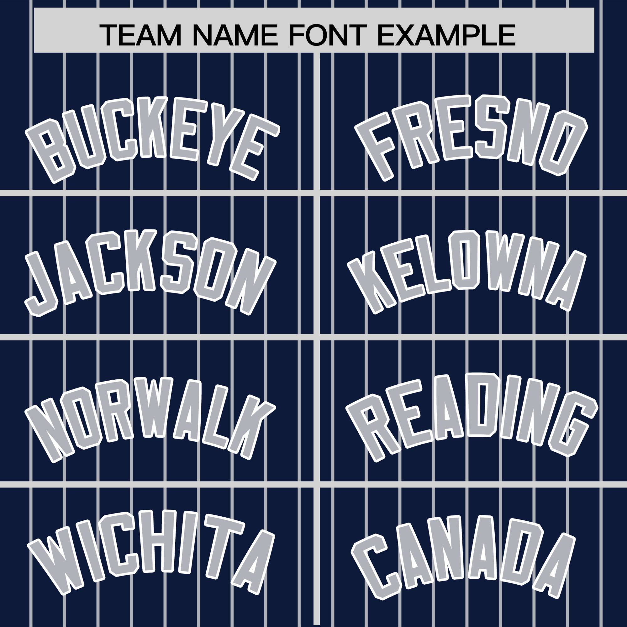 Custom Navy Gray Pinstripe Personalized Two-Tone Authentic Baseball Jersey