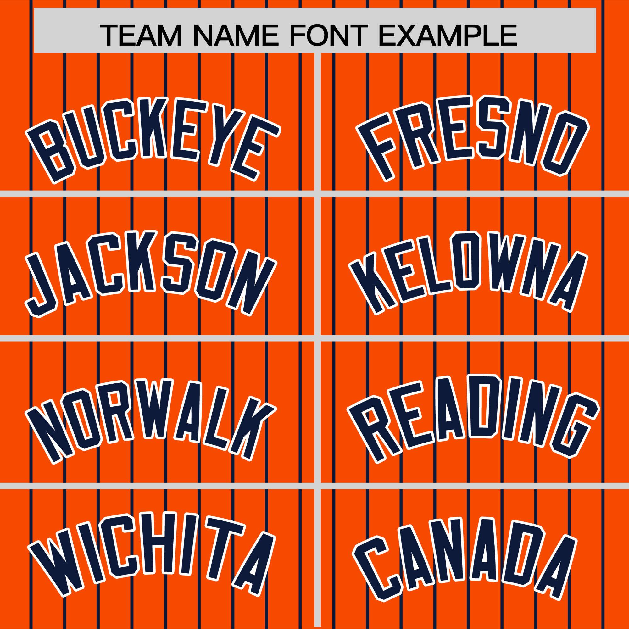 Custom Orange Navy Pinstripe Personalized Two-Tone Authentic Baseball Jersey