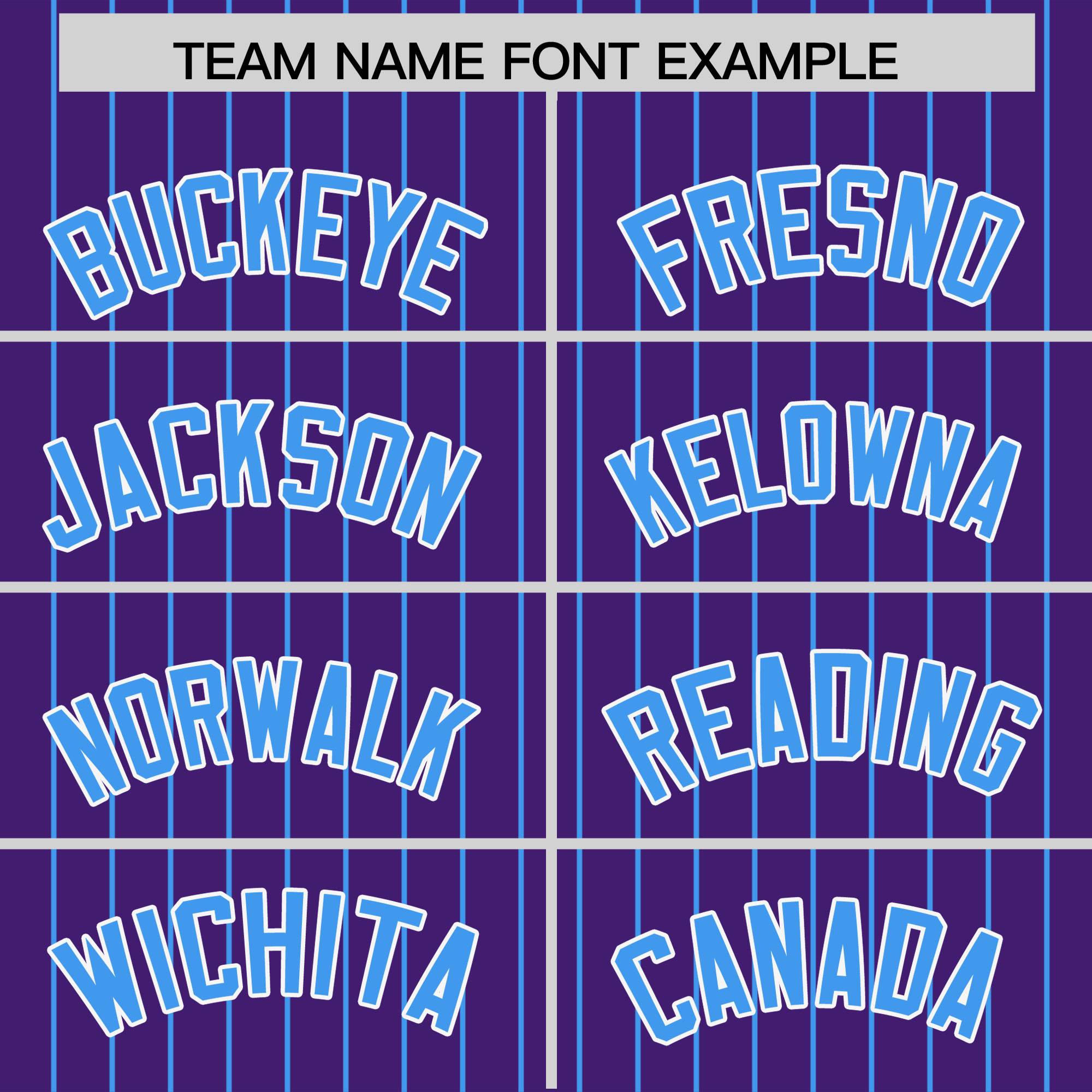 Custom Purple Powder Blue Pinstripe Personalized Two-Tone Authentic Baseball Jersey