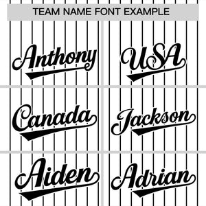 Custom White Black Pinstripe Personalized Two-Tone Authentic Baseball Jersey