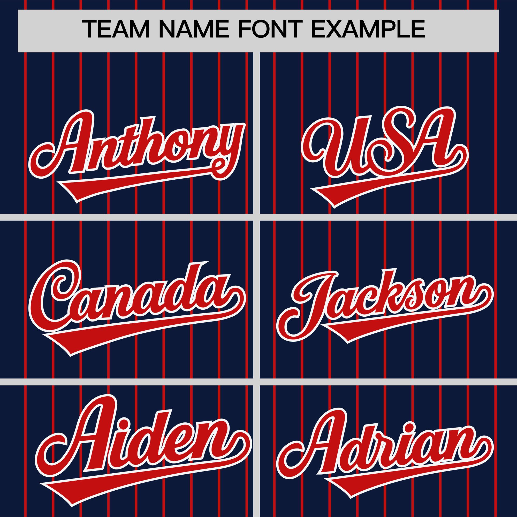 Custom Navy Red Pinstripe Personalized Two-Tone Authentic Baseball Jersey