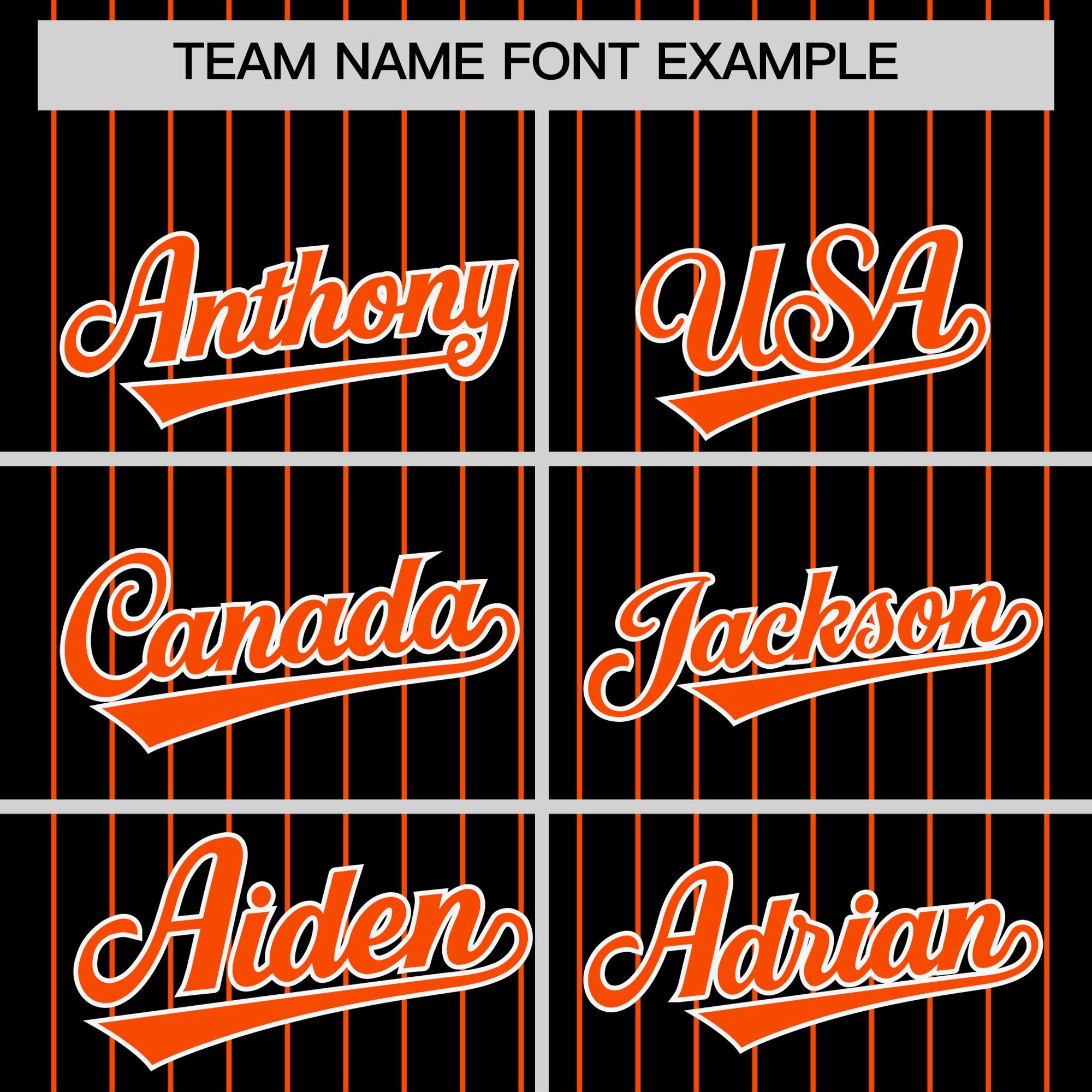 Custom Black Orange Pinstripe Personalized Two-Tone Authentic Baseball Jersey