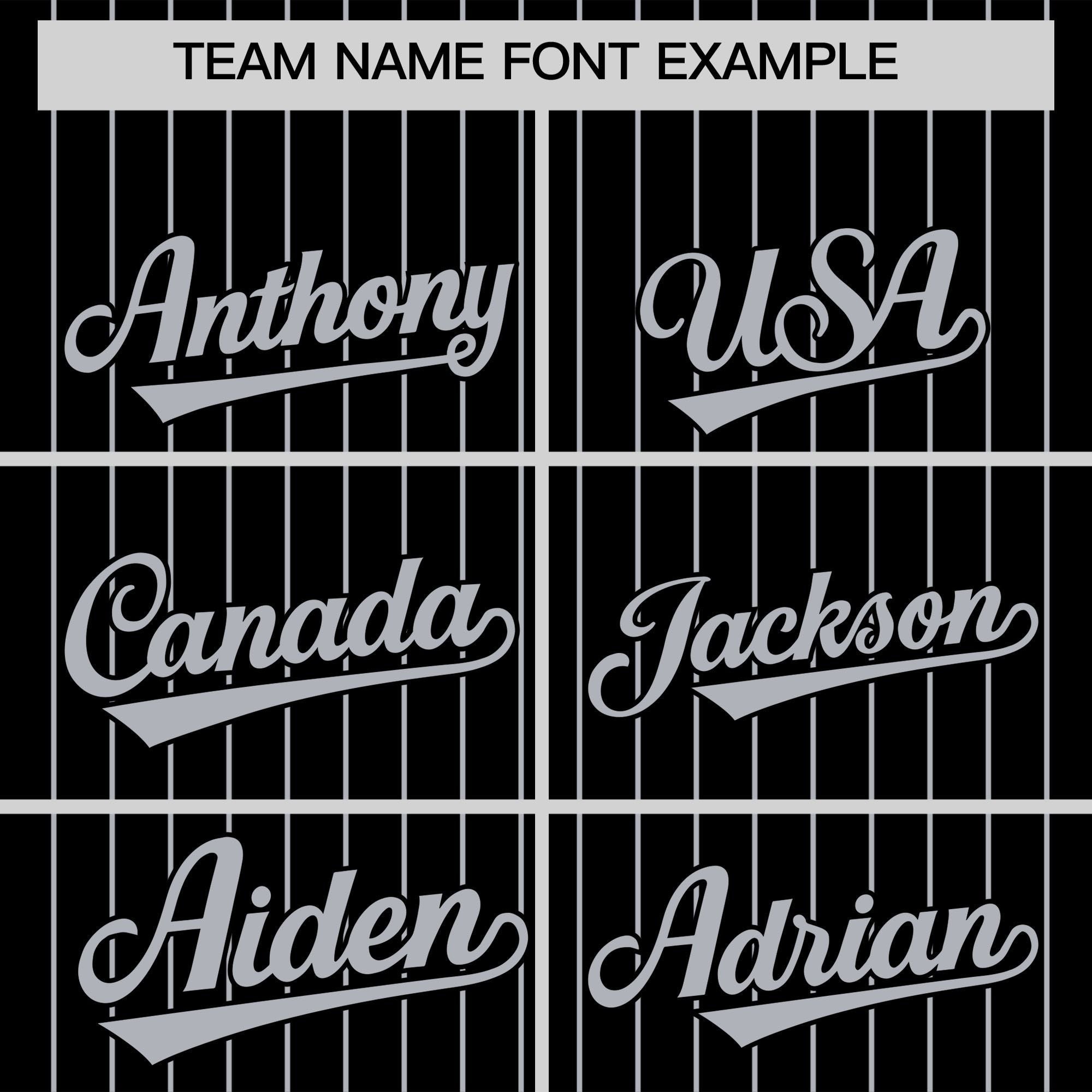 Custom Black Gray Pinstripe Personalized Two-Tone Authentic Baseball Jersey