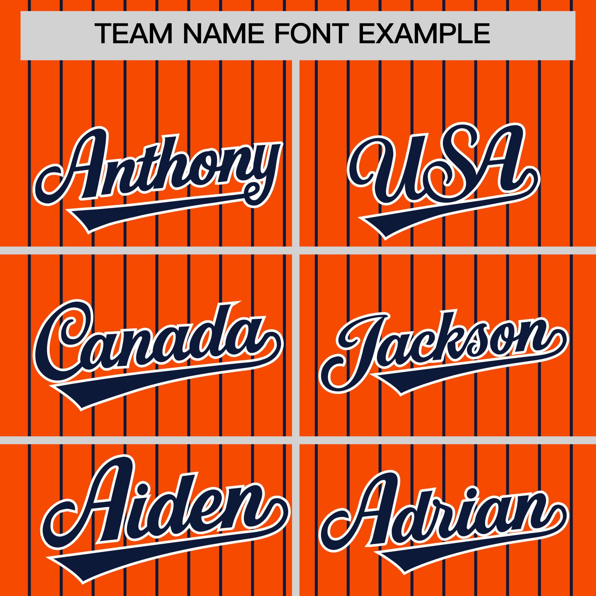 Custom Orange Navy Pinstripe Personalized Two-Tone Authentic Baseball Jersey