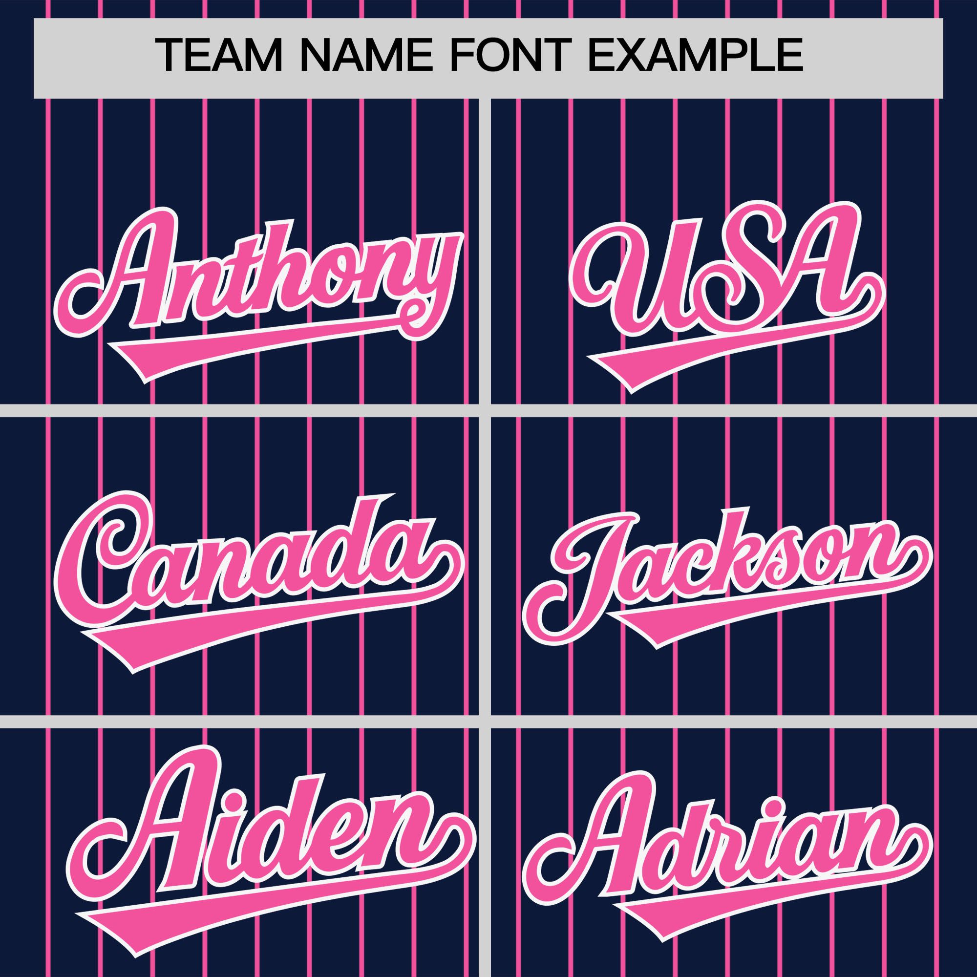 Custom Navy Pink Pinstripe Personalized Two-Tone Authentic Baseball Jersey