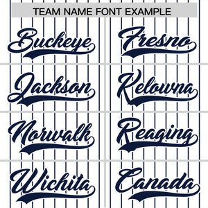 Custom White Navy Pinstripe Personalized Two-Tone Authentic Baseball Jersey