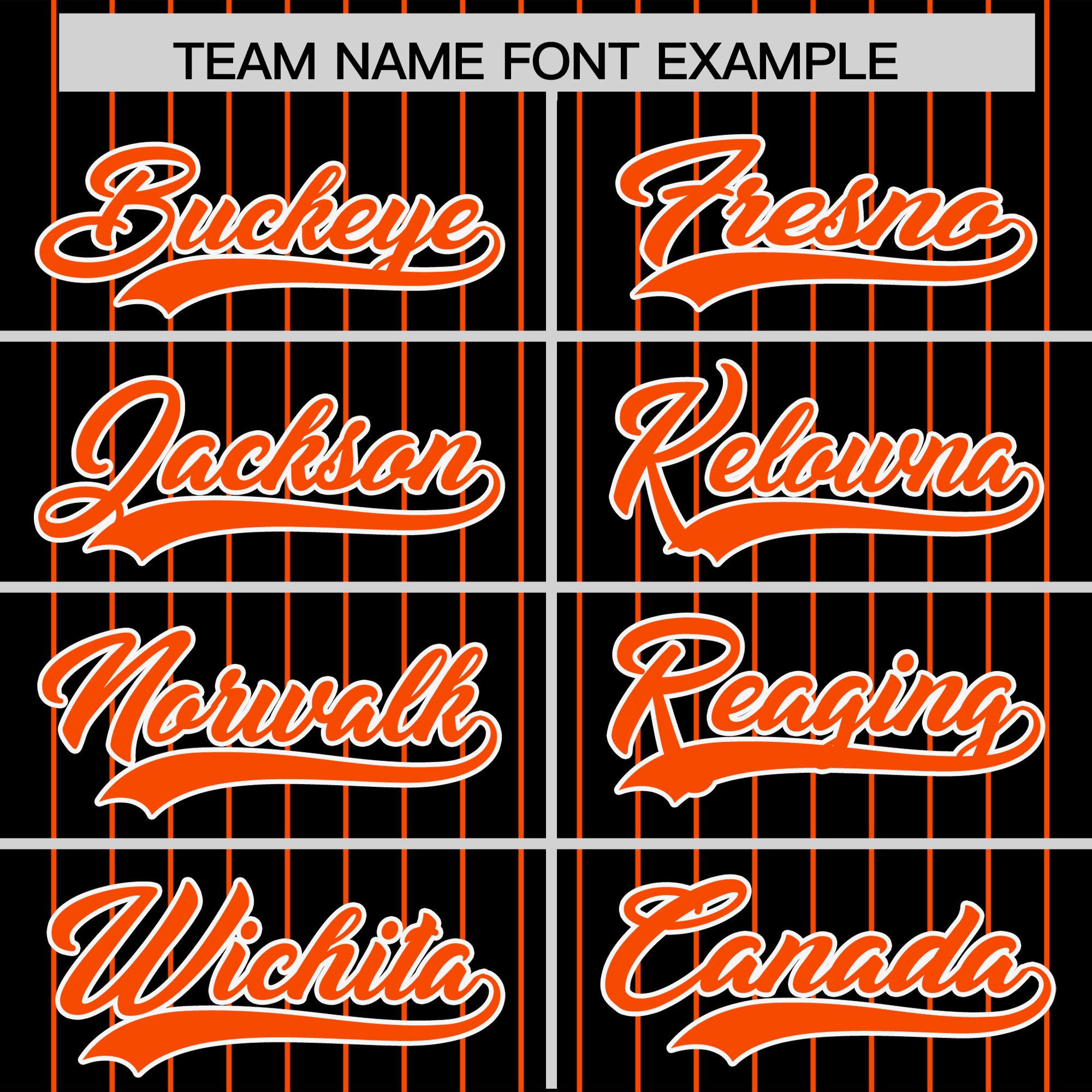 Custom Black Orange Pinstripe Personalized Two-Tone Authentic Baseball Jersey