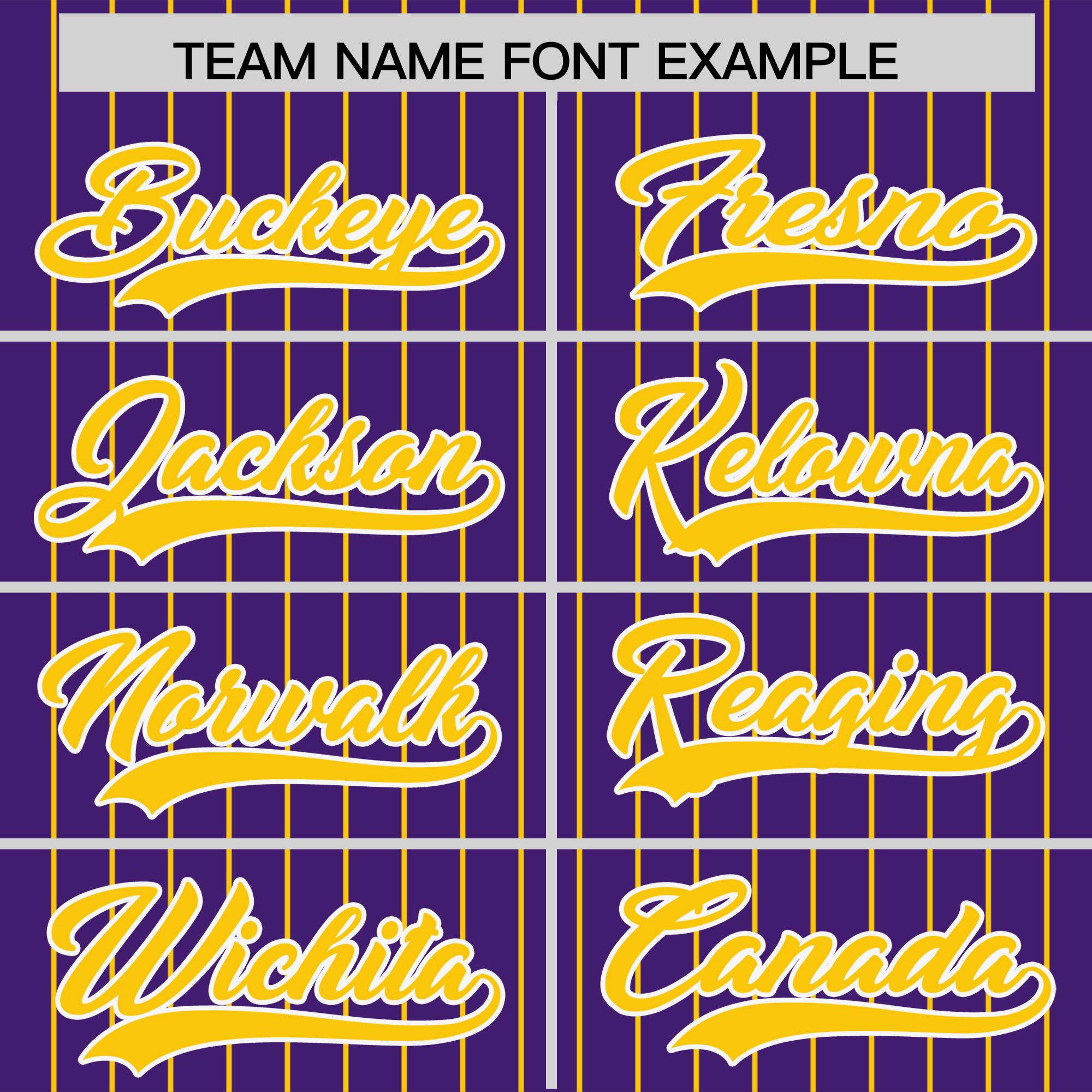 Custom Purple Gold Pinstripe Personalized Two-Tone Authentic Baseball Jersey