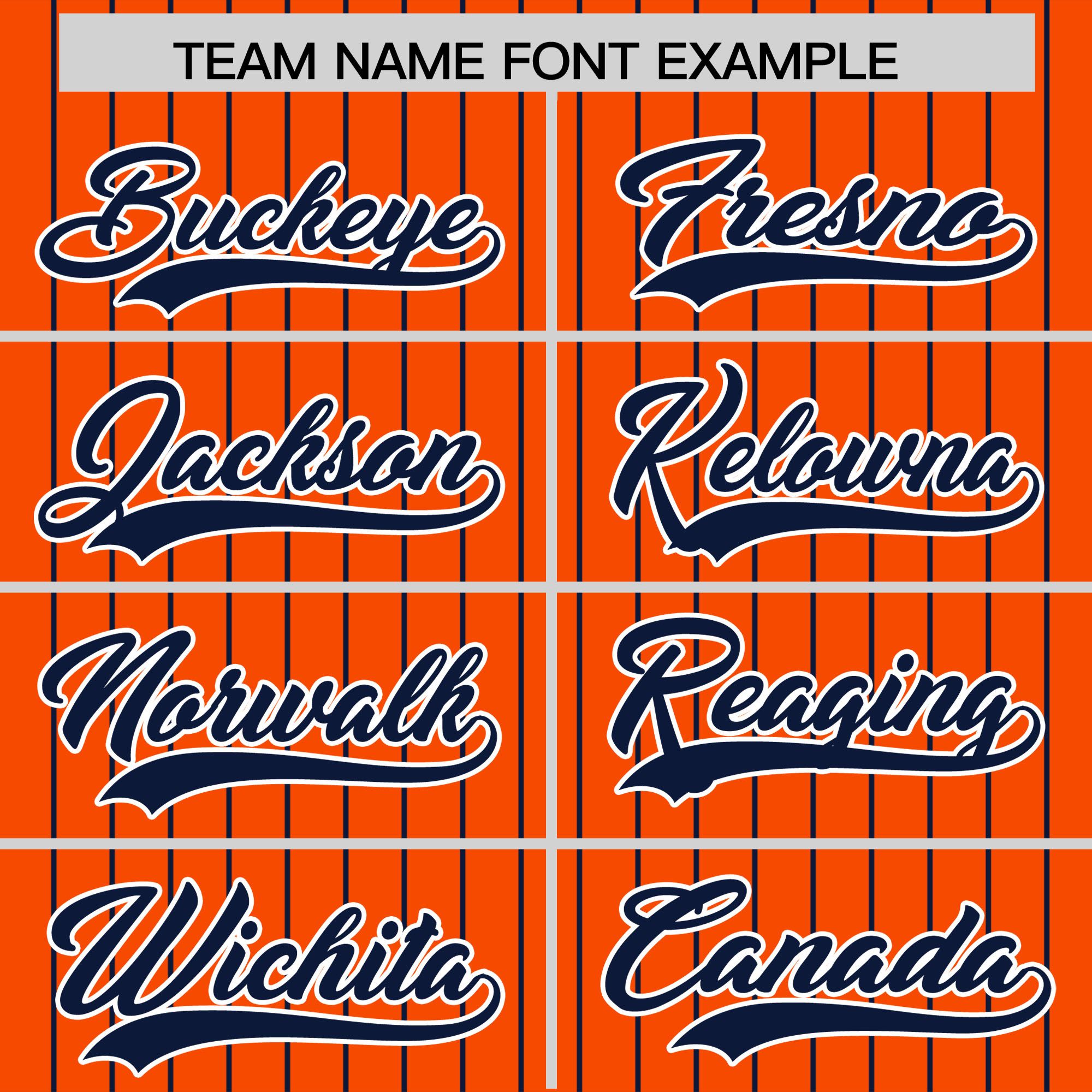 Custom Orange Navy Pinstripe Personalized Two-Tone Authentic Baseball Jersey