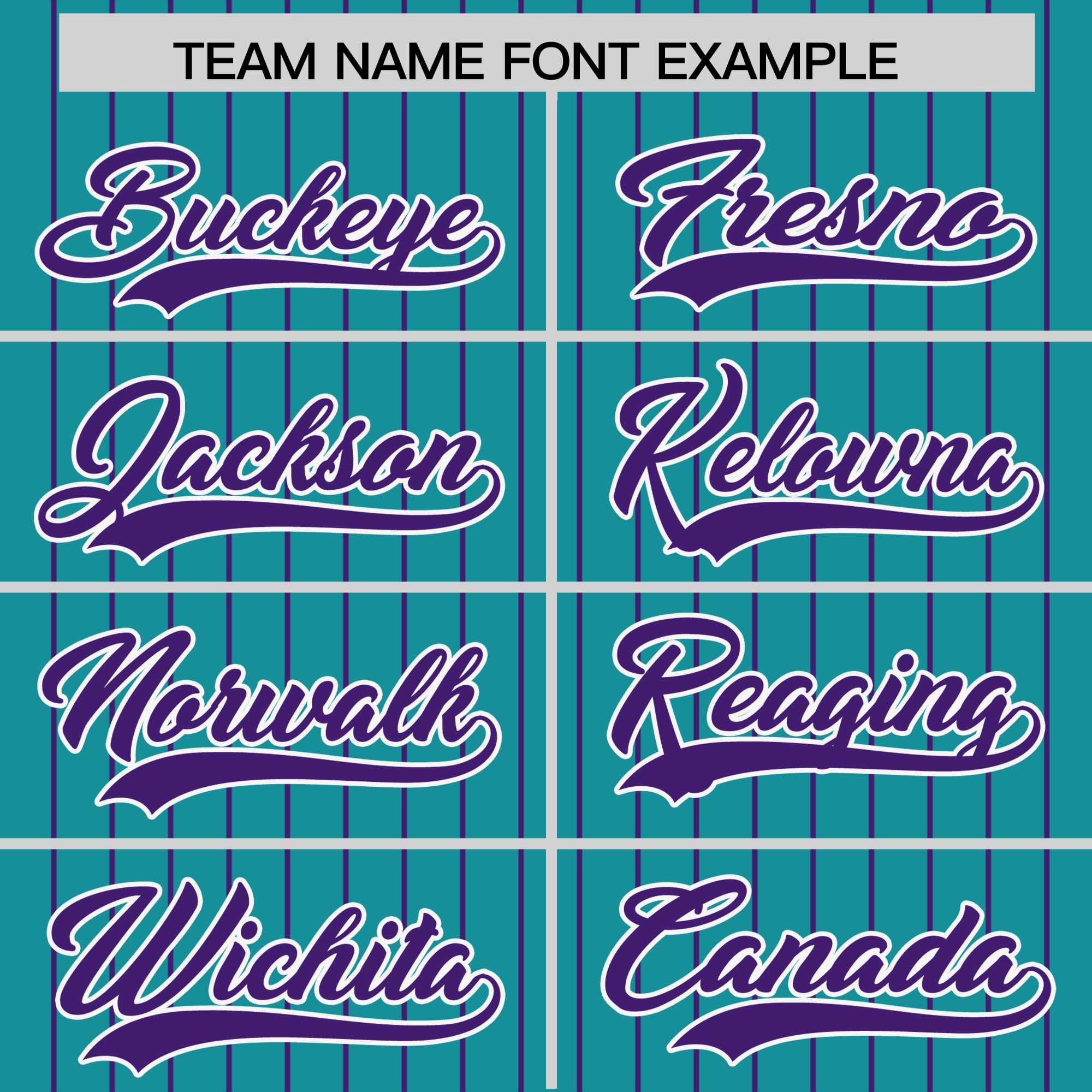 Custom Teal Purple Pinstripe Personalized Two-Tone Authentic Baseball Jersey