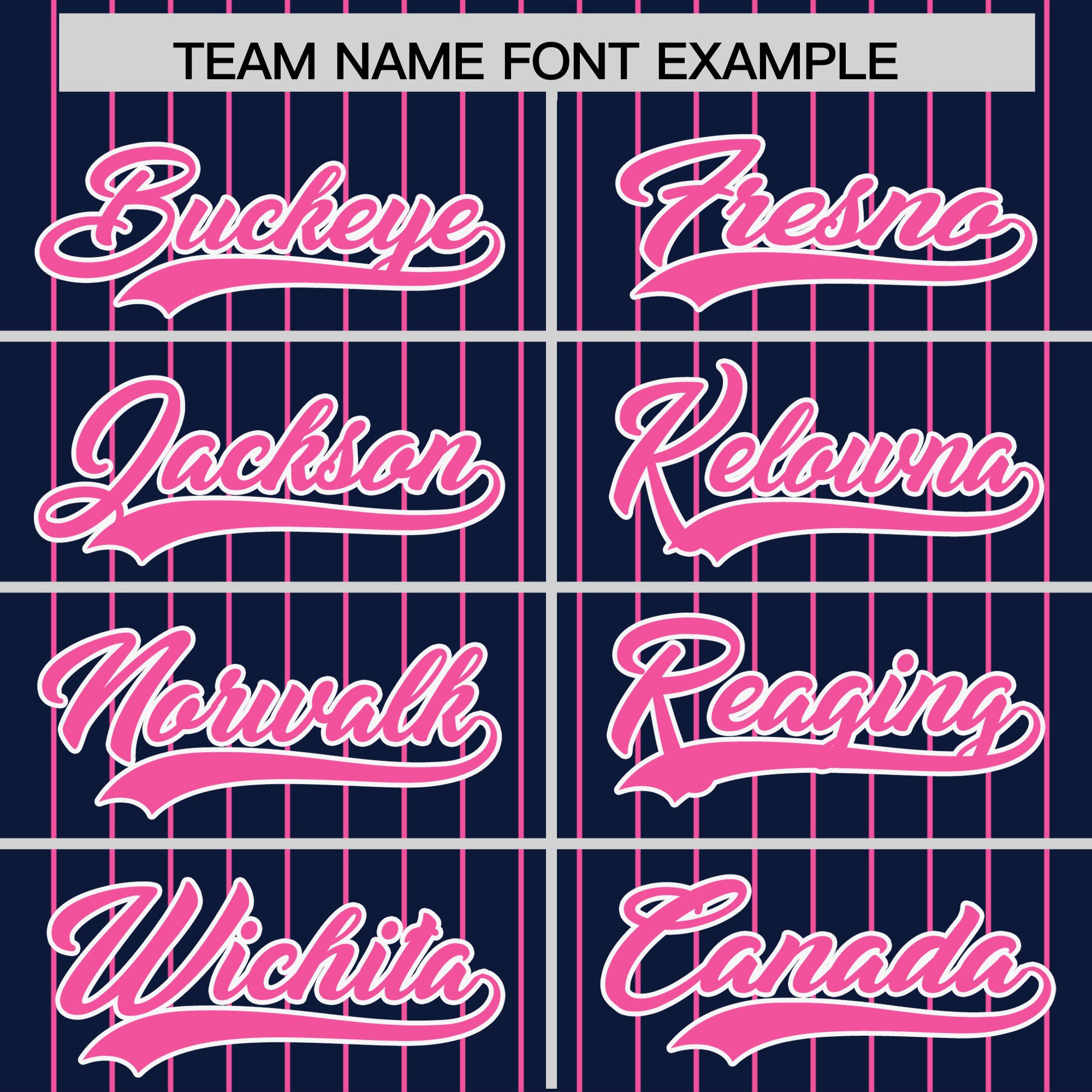 Custom Navy Pink Pinstripe Personalized Two-Tone Authentic Baseball Jersey