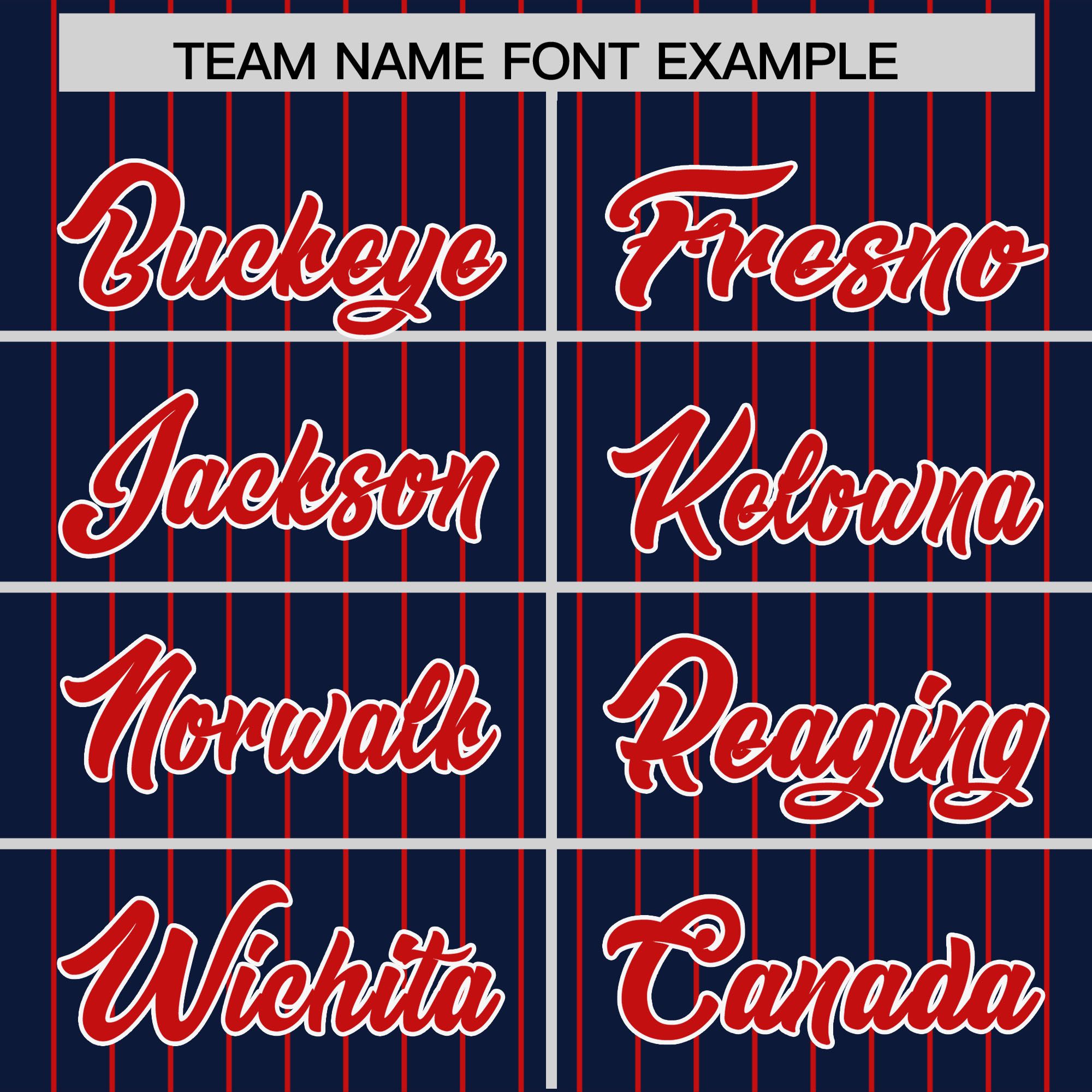 Custom Navy Red Pinstripe Personalized Two-Tone Authentic Baseball Jersey