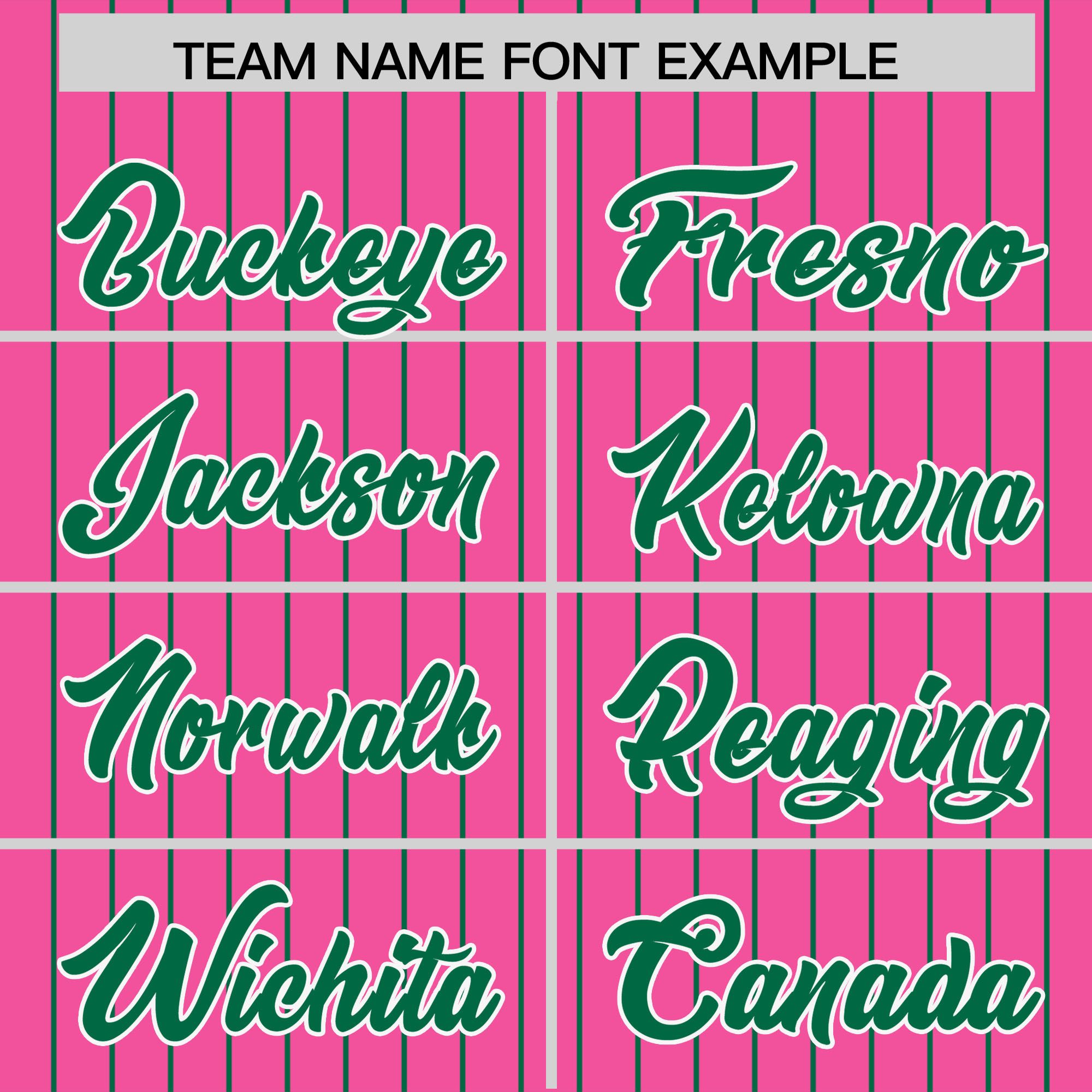 Custom Pink Kelly Green Pinstripe Personalized Two-Tone Authentic Baseball Jersey