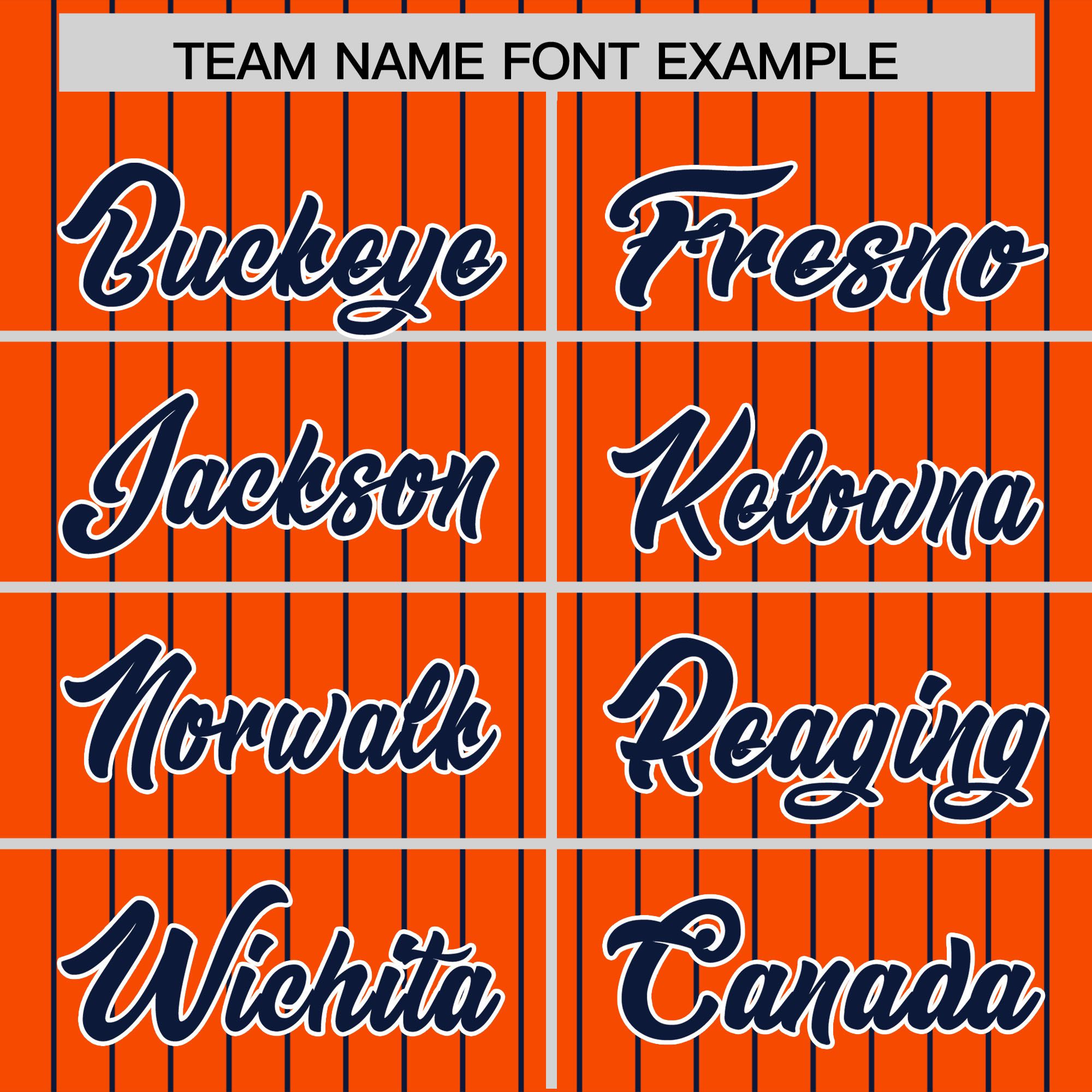 Custom Orange Navy Pinstripe Personalized Two-Tone Authentic Baseball Jersey