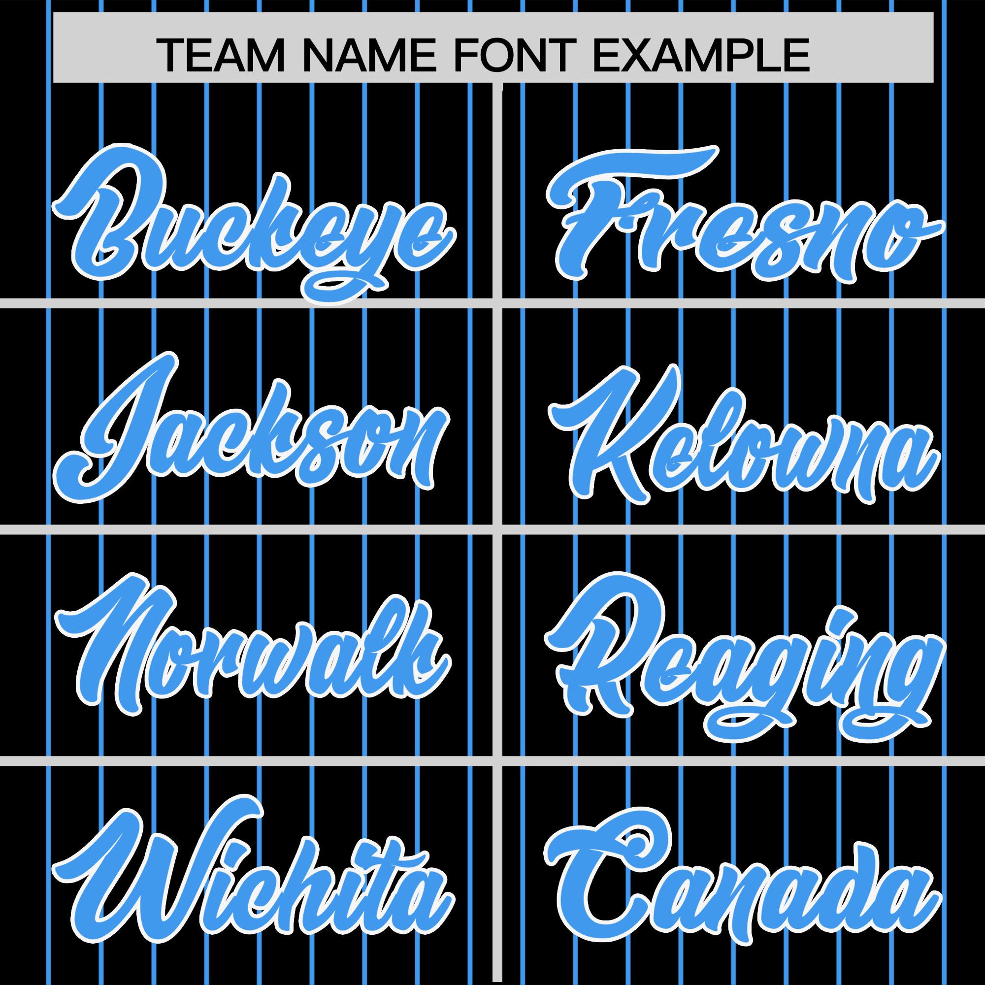 Custom Black Powder Blue Pinstripe Personalized Two-Tone Authentic Baseball Jersey