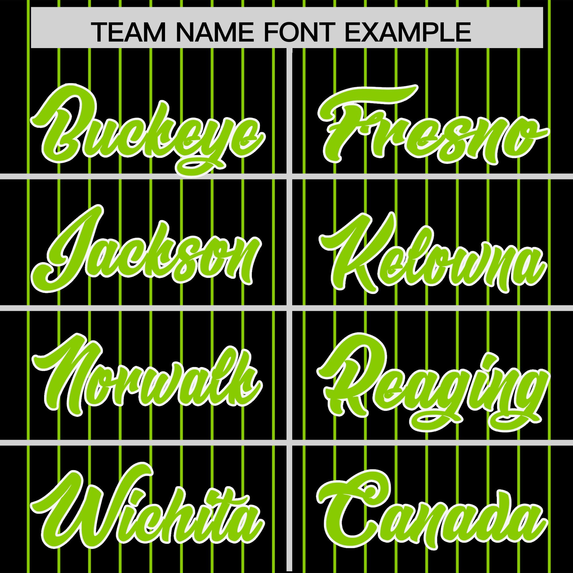 Custom Black Neon Green Pinstripe Personalized Two-Tone Authentic Baseball Jersey