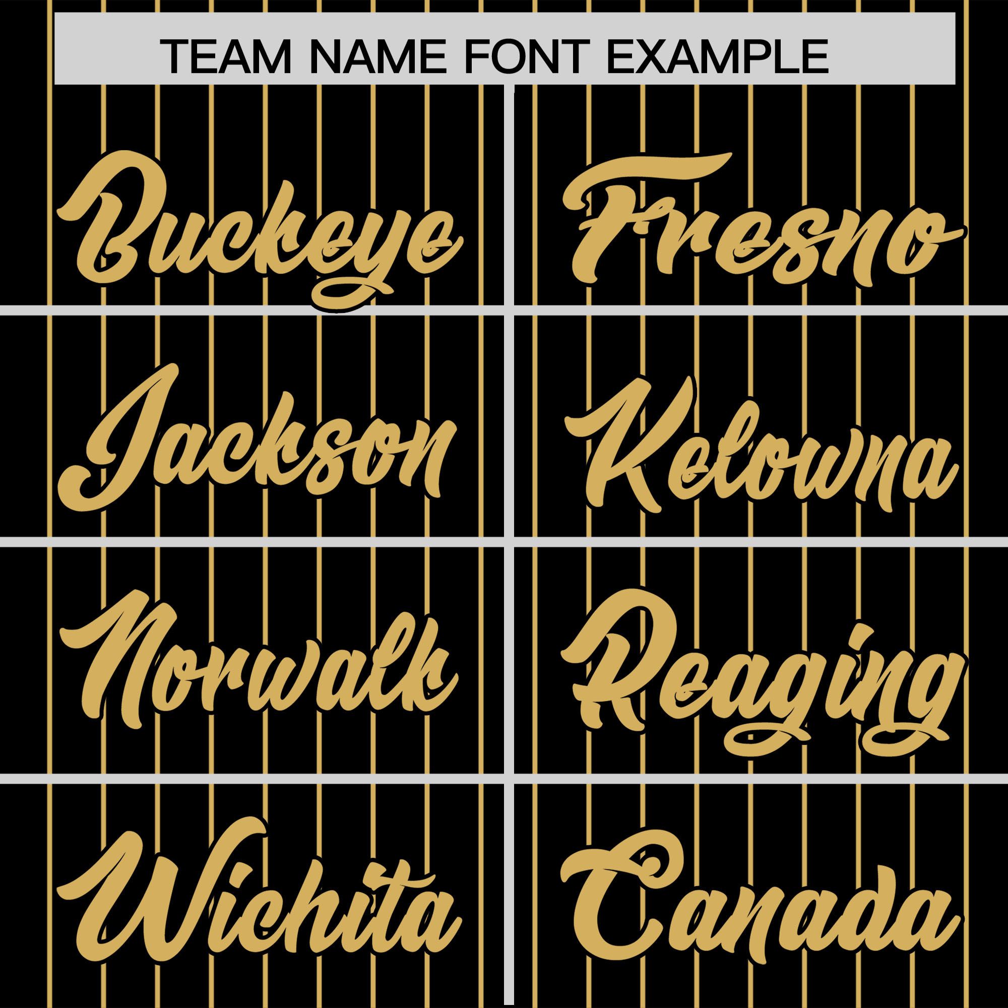 Custom Black Old Gold Pinstripe Personalized Two-Tone Authentic Baseball Jersey