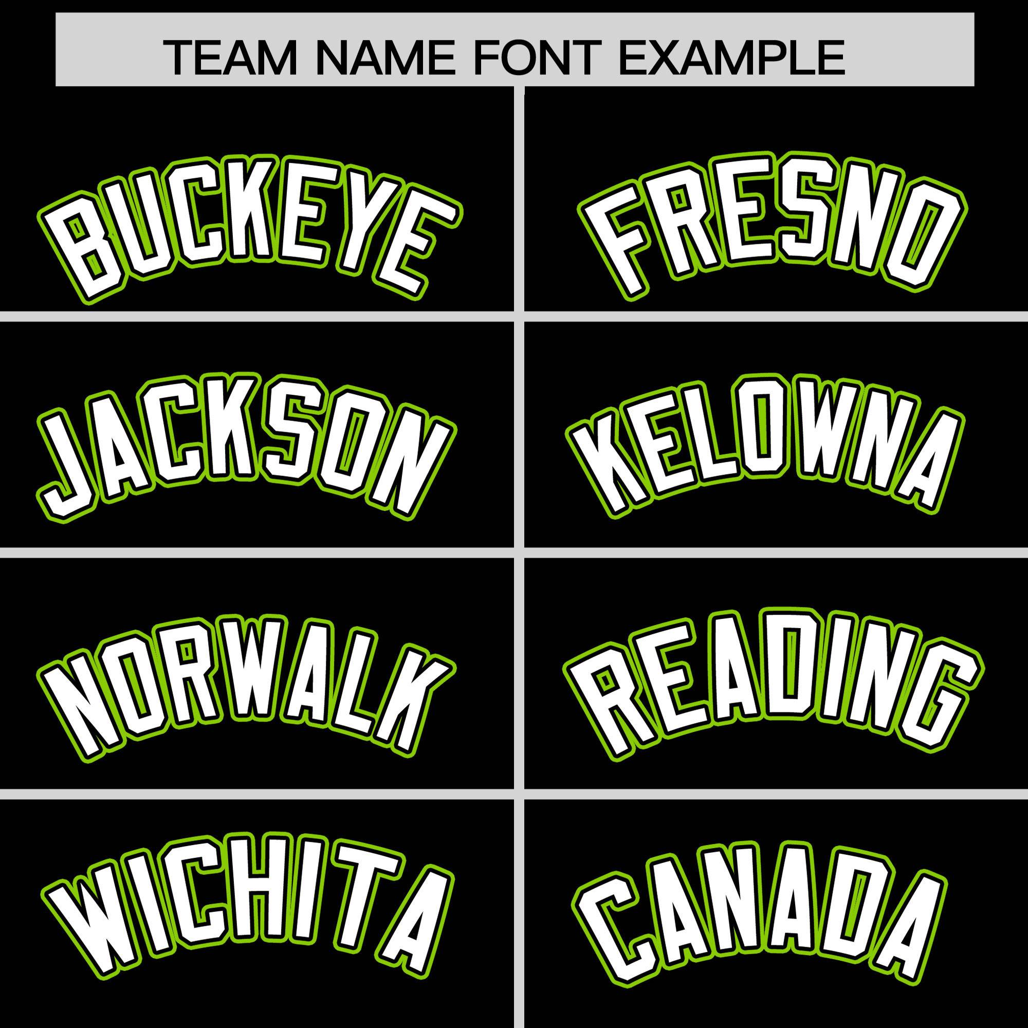 Custom Black Neon Green Personalized Color Block Authentic Baseball jersey