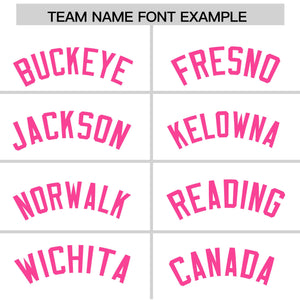 Custom White Pink Personalized Classic Authentic Baseball Jersey