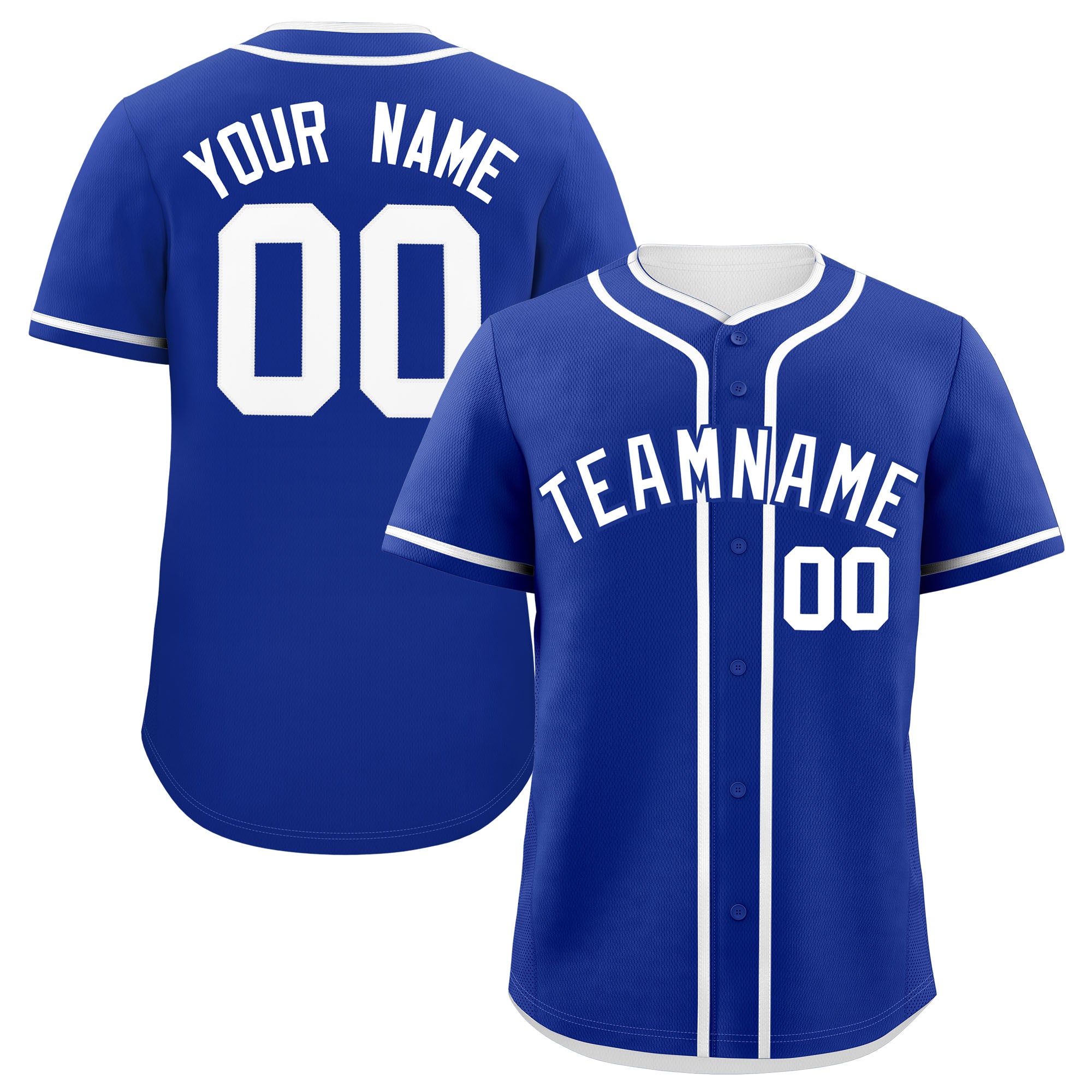 Custom Royal White Personalized Classic Authentic Baseball Jersey