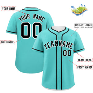 Custom Bright Green Black Personalized Classic Authentic Baseball Jersey