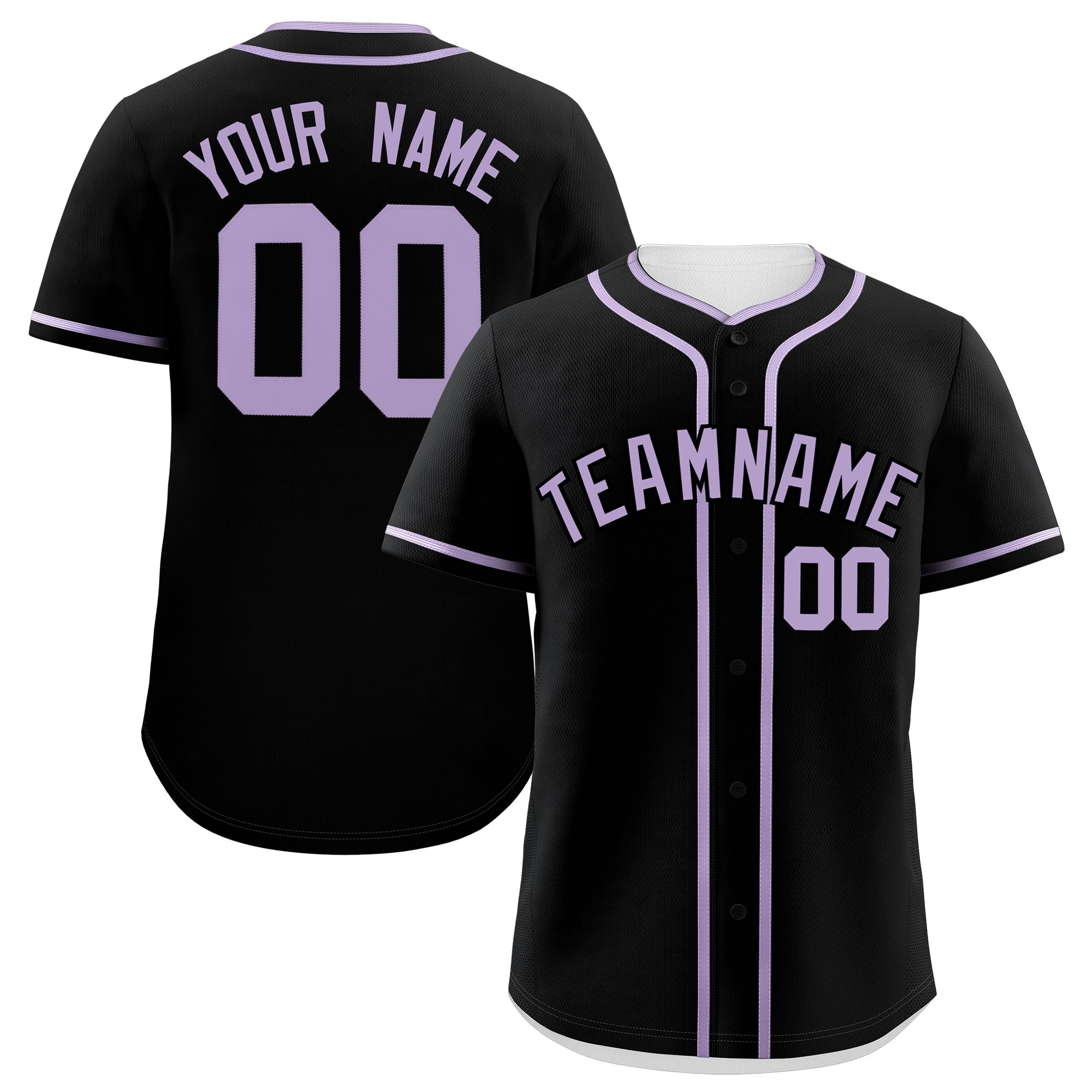 Custom Black Light Purple Personalized Classic Authentic Baseball Jersey