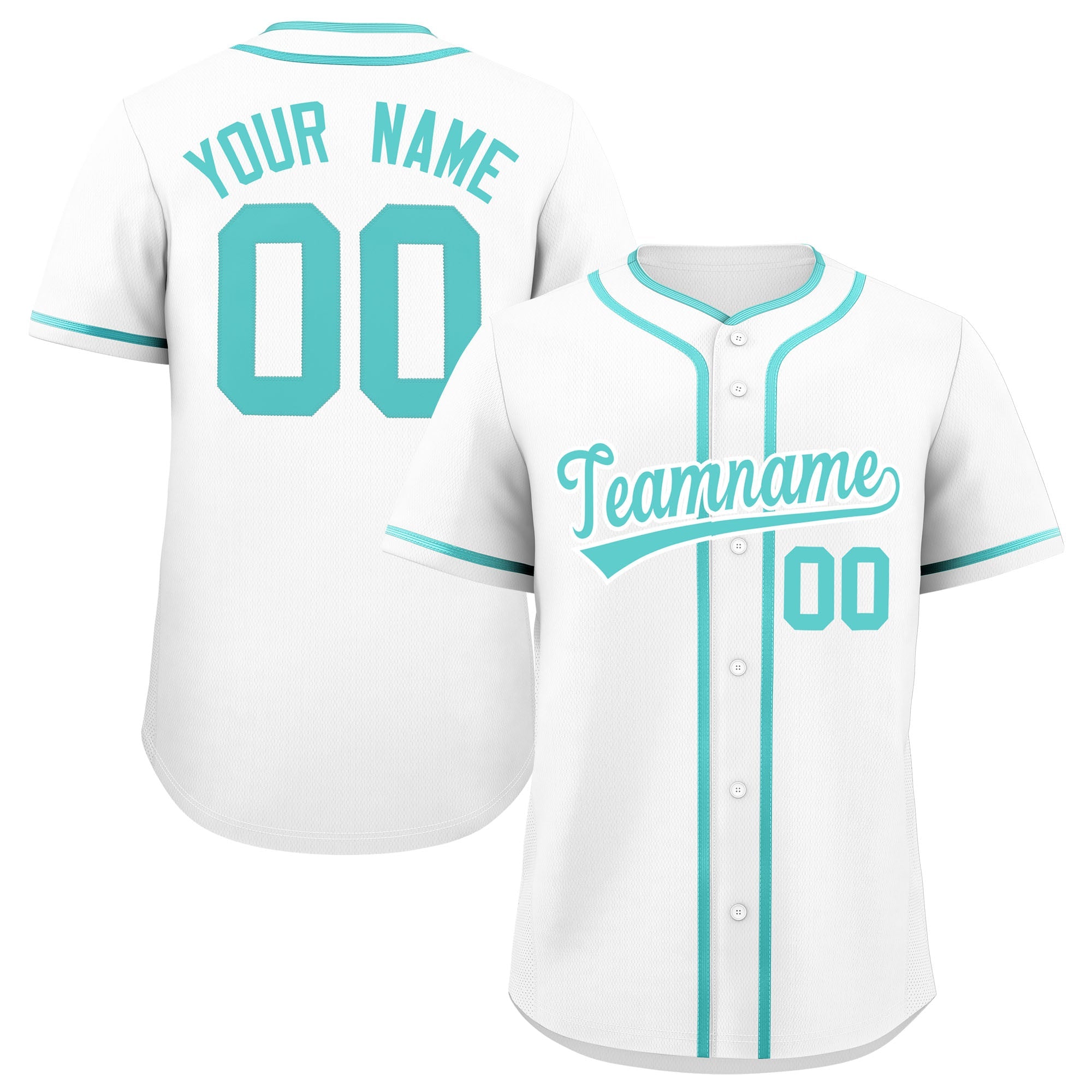 Custom White Bright Green Personalized Classic Authentic Baseball Jersey