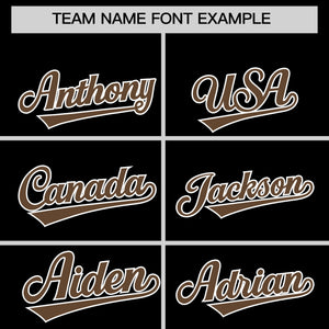 Custom Black Light Brown Personalized Classic Authentic Baseball Jersey