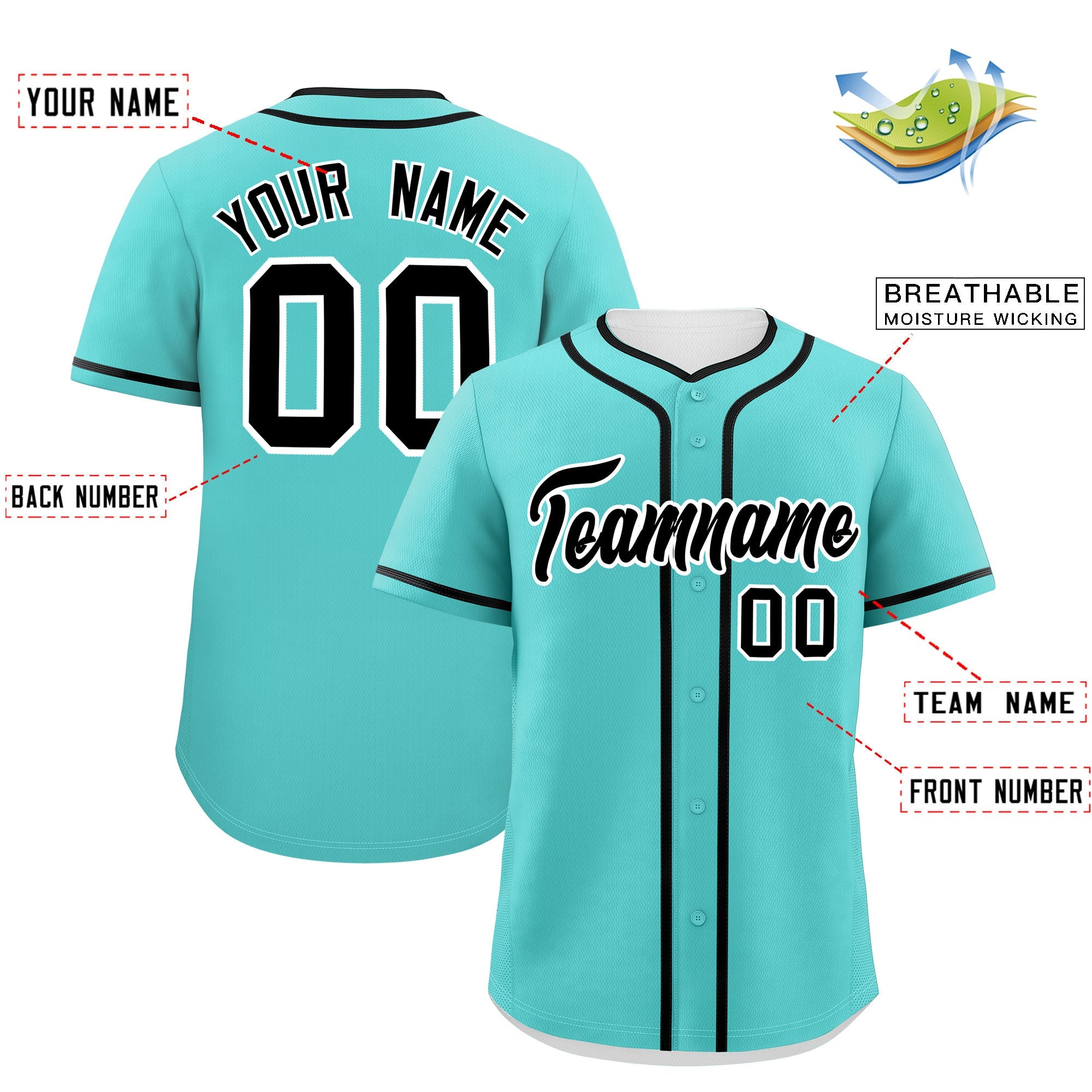 Custom Bright Green Black Personalized Classic Authentic Baseball Jersey