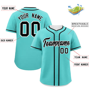 Custom Bright Green Black Personalized Classic Authentic Baseball Jersey