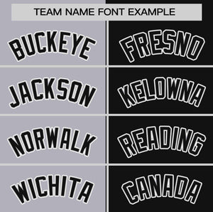 Custom Gray Black Two Tone Striped Fashion Authentic Baseball Jersey