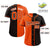 Custom Orange Black Two Tone Striped Fashion Authentic Baseball Jersey