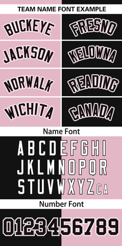 Custom Light Pink Black Stripe-Solid Combo Fashion Authentic Baseball Jersey