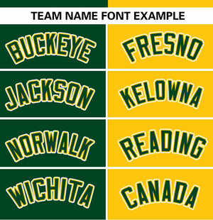 Custom Green Gold Stripe-Solid Combo Fashion Authentic Baseball Jersey