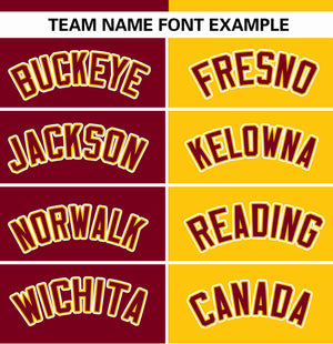 Custom Crimson Gold Stripe-Solid Combo Fashion Authentic Baseball Jersey