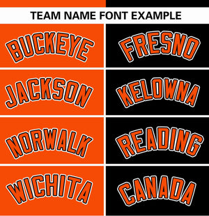 Custom Orange Black Stripe-Solid Combo Fashion Authentic Baseball Jersey