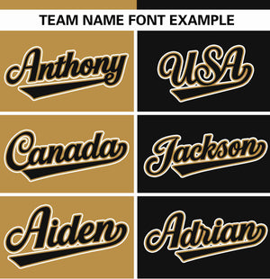 Custom Old Gold Black Stripe-Solid Combo Fashion Authentic Baseball Jersey